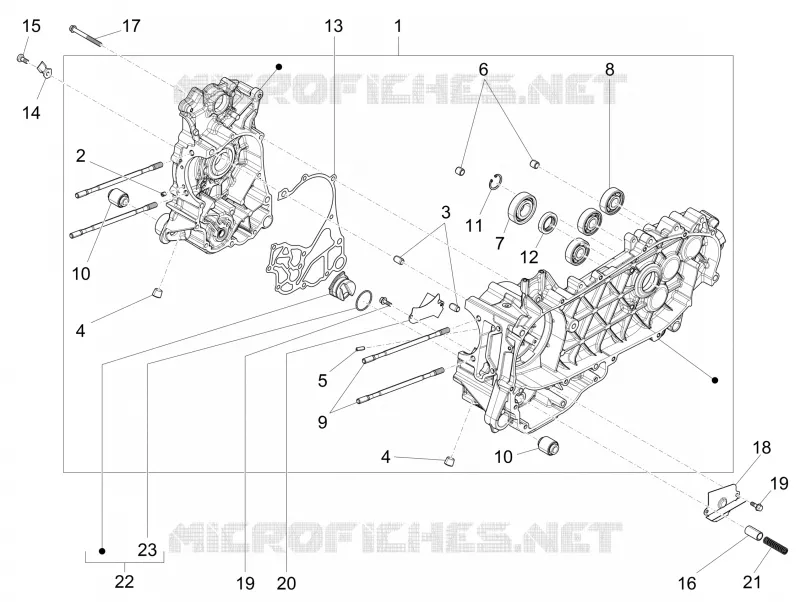 Carter moteur VESPA VESPA-SCOOTER 150 946 2021  946 150 Euro 4 ABS Christian Dior