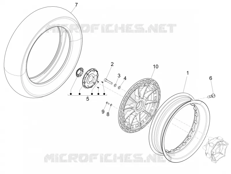 Roue avant VESPA VESPA-SCOOTER 150 946 2021  946 150 Euro 4 ABS Christian Dior