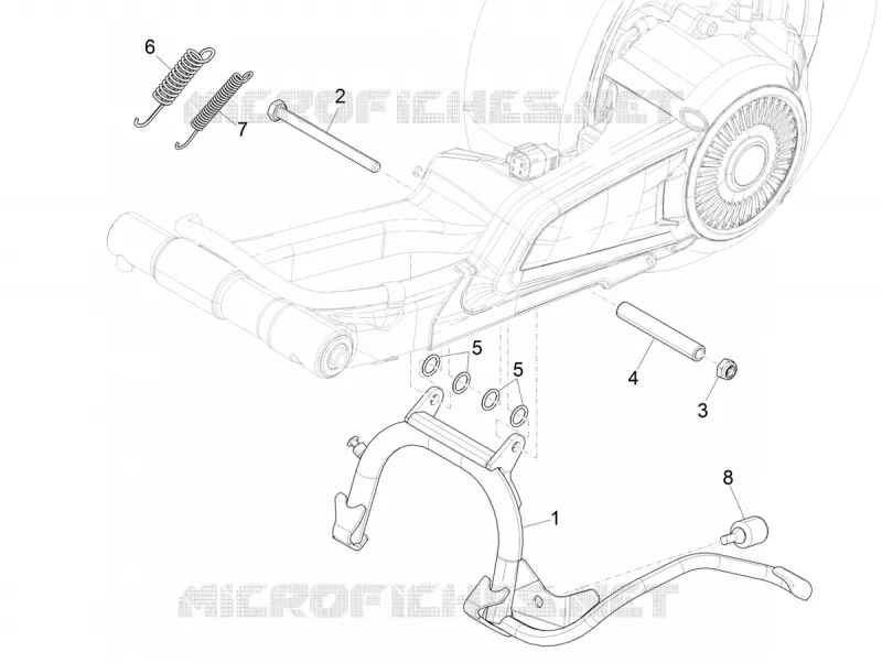 Béquille/s VESPA VESPA-SCOOTER ELECTRIC ELETTRICA 2021  Elettrica 25 km/h SCH Euro 5