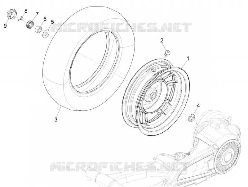 ROUE ARRIERE VESPA VESPA-SCOOTER ELECTRIC ELETTRICA 2020  Elettrica Motociclo 70 km/h