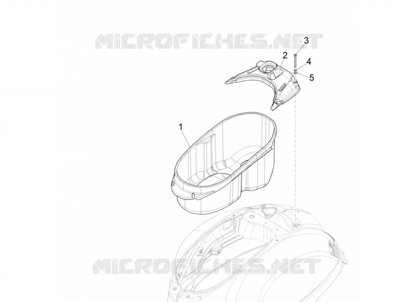 Logement casque - Dessous de selle VESPA VESPA-SCOOTER 125 GTS 2021  GTS 125 4T Euro 5 ABS