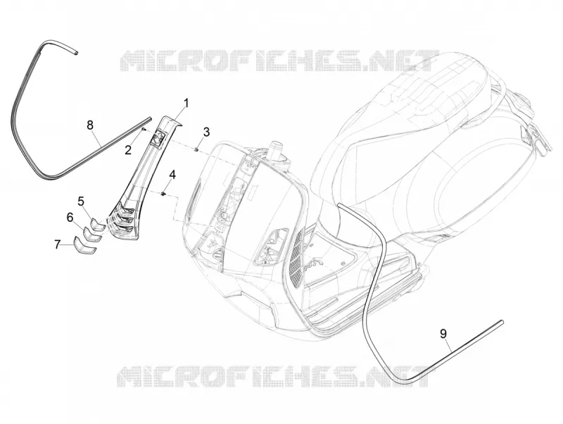 Tablier avant VESPA VESPA-SCOOTER 125 GTS 2021  GTS 125 4T Euro 5 ABS