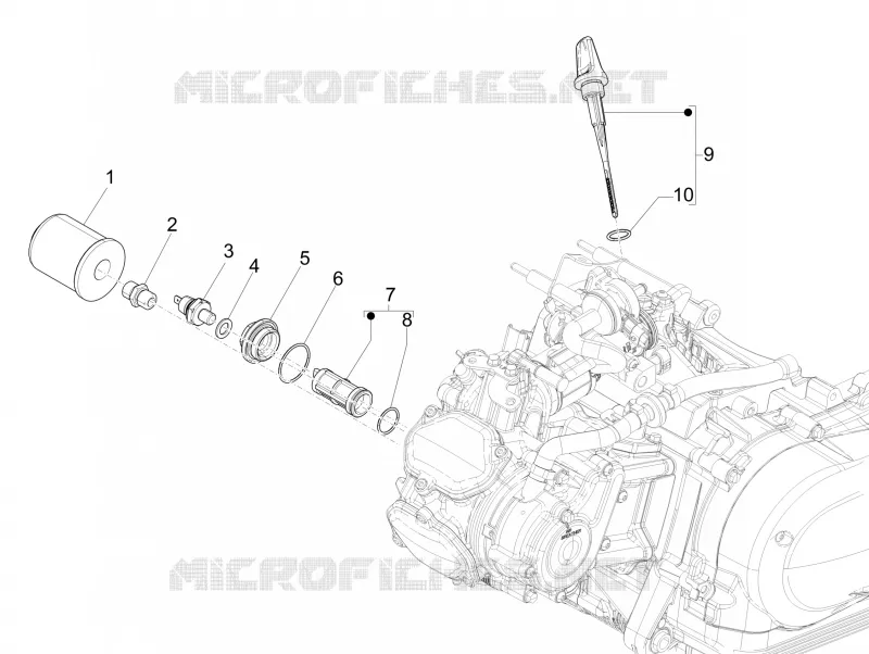 CARTER VOLANT MAGNETIQUE - FILTRE A HUILE VESPA VESPA-SCOOTER 125 GTS 2017  GTS 125 Super 4T Euro 5 ABS