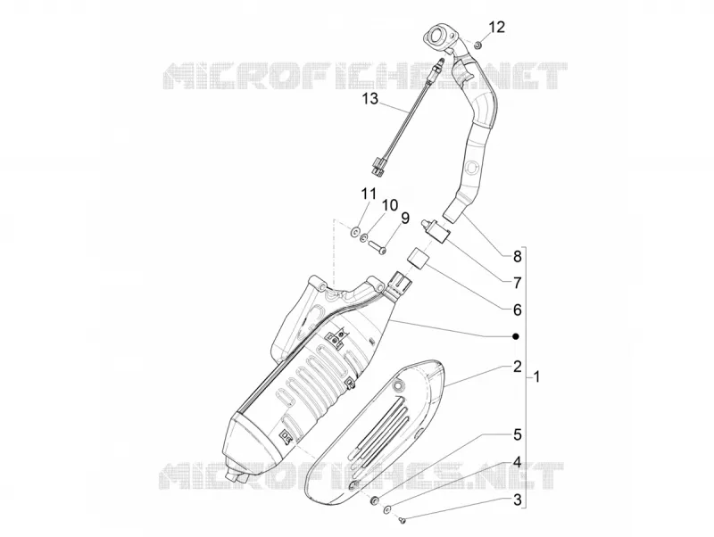 ECHAPPEMENT VESPA VESPA-SCOOTER 125 GTS 2017  GTS 125 Super 4T Euro 5 ABS