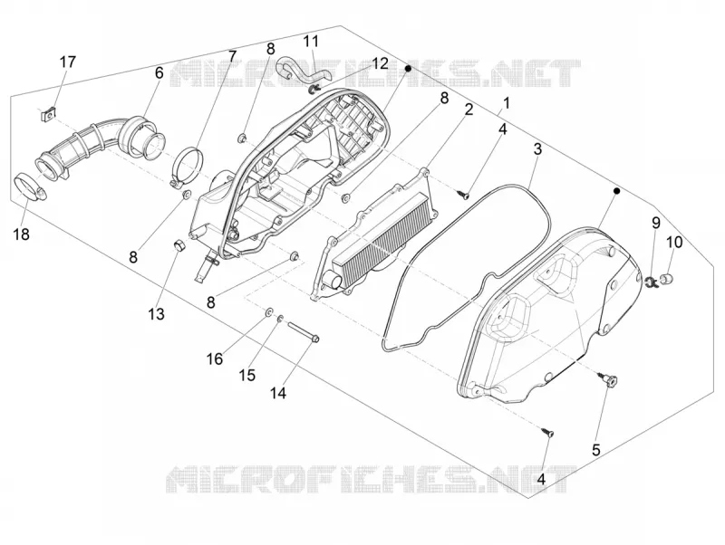 Filtre à air VESPA VESPA-SCOOTER 125 GTS 2023  GTS 125 Super 4T Euro 5 ABS