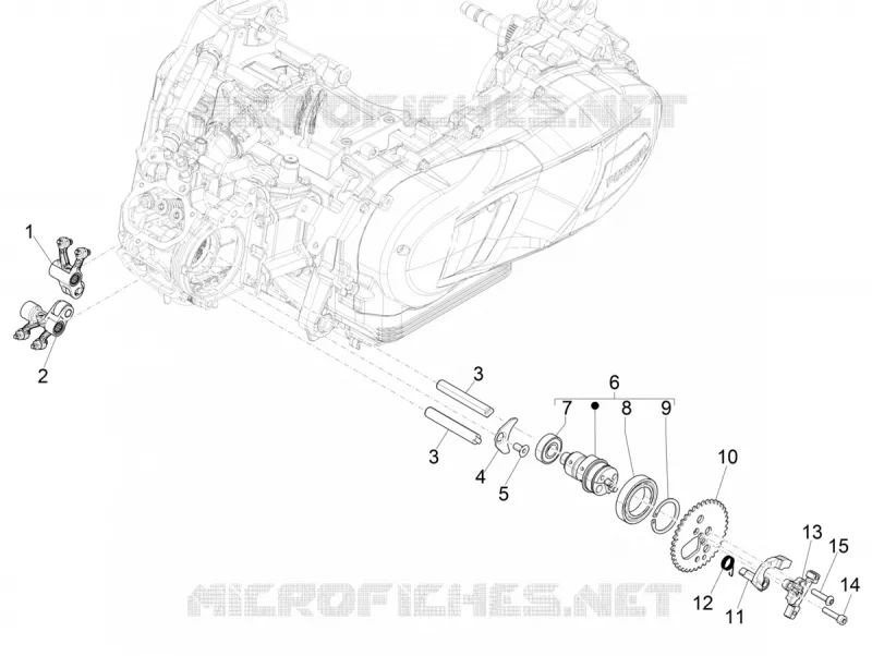 Groupe support balanciers VESPA VESPA-SCOOTER 125 GTS 2020  GTS 125 Super 4T Euro 5 ABS