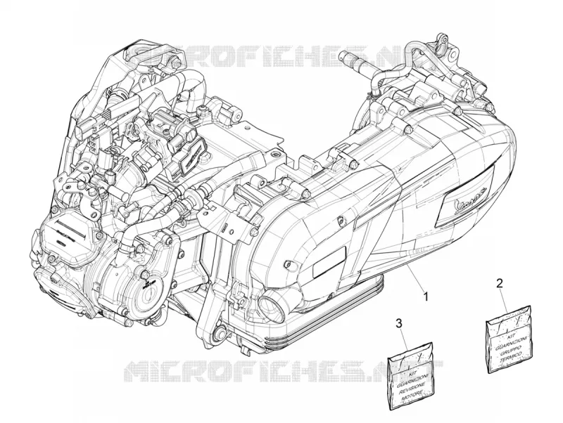 MOTEUR COMPLET VESPA VESPA-SCOOTER 125 GTS 2017  GTS 125 Super 4T Euro 5 ABS