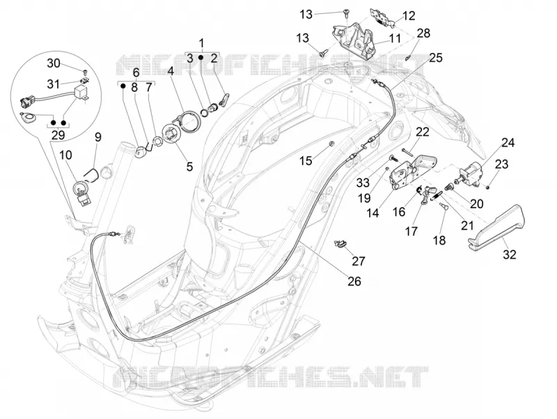 SERRURES VESPA VESPA-SCOOTER 125 GTS 2021  GTS 125 Super 4T Euro 5 ABS
