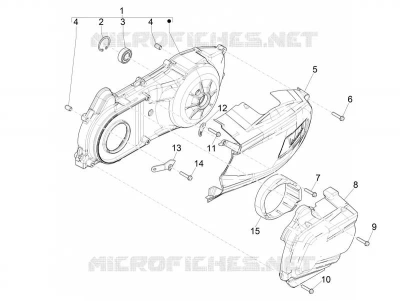 Couvercle carter - Refoidissement carter VESPA VESPA-SCOOTER 300 GTS 2021  GTS 300 75° Anniversario Euro 3 - Euro 4