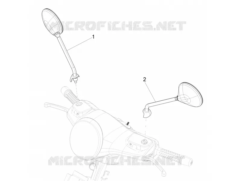 RETROVISEURS VESPA VESPA-SCOOTER 300 GTS 2021  GTS 300 75° Anniversario Euro 3 - Euro 4