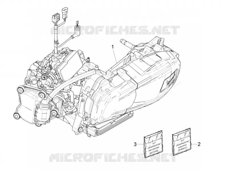 MOTEUR COMPLET VESPA VESPA-SCOOTER 300 GTS 2020  GTS 300 Super HPE 4T 4V ie Euro 5 ABS