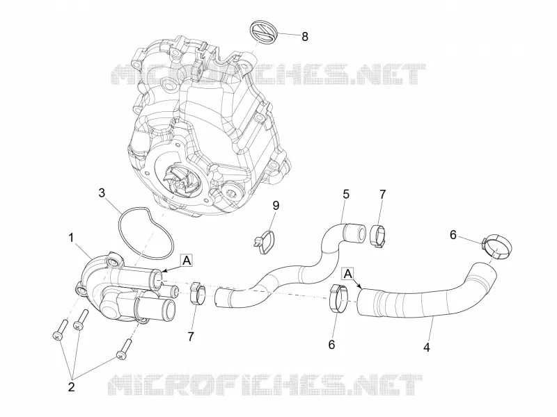 POMPE A EAU VESPA VESPA-SCOOTER 300 GTS 2022  GTS 300 Super HPE 4T 4V ie Euro 5 ABS