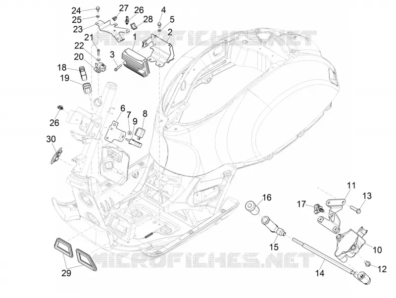 Régulateurs de tension - Centrales electroniques - Bobine H.T. VESPA VESPA-SCOOTER 300 GTV 2021  GTV 300 SEI GIORNI Euro 5