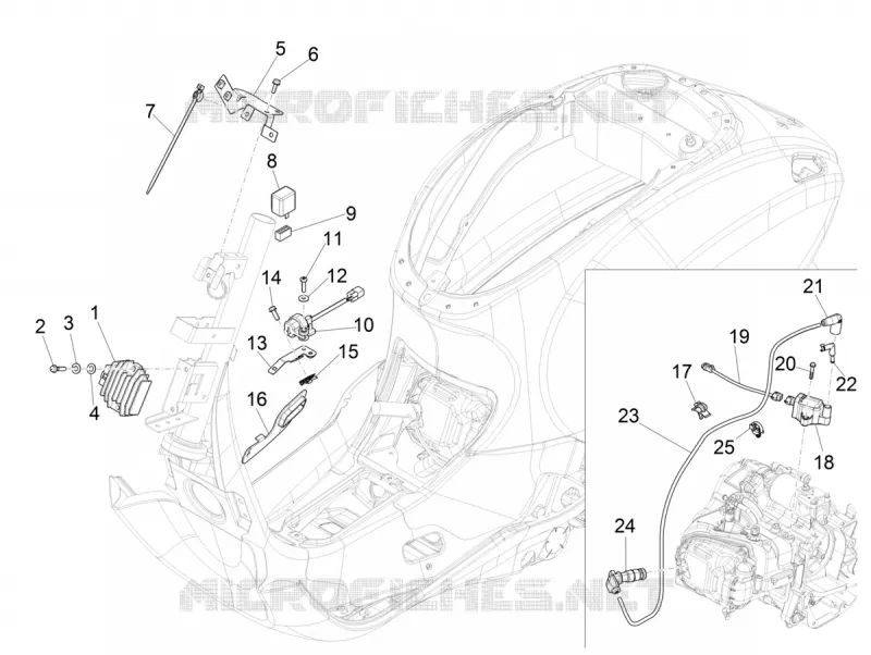 Régulateurs de tension - Centrales electroniques - Bobine H.T. VESPA VESPA-SCOOTER 125 PRIMAVERA 2021  Primavera 125 3V Euro 5 ABS