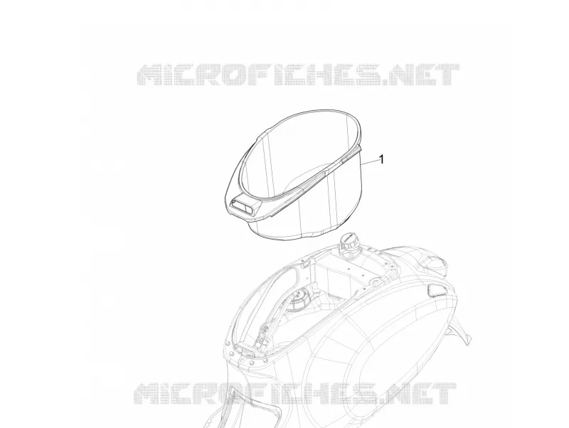 Logement casque - Dessous de selle VESPA VESPA-SCOOTER 125 PRIMAVERA 2022  Primavera 125 4T 3V ie Euro 5 ABS