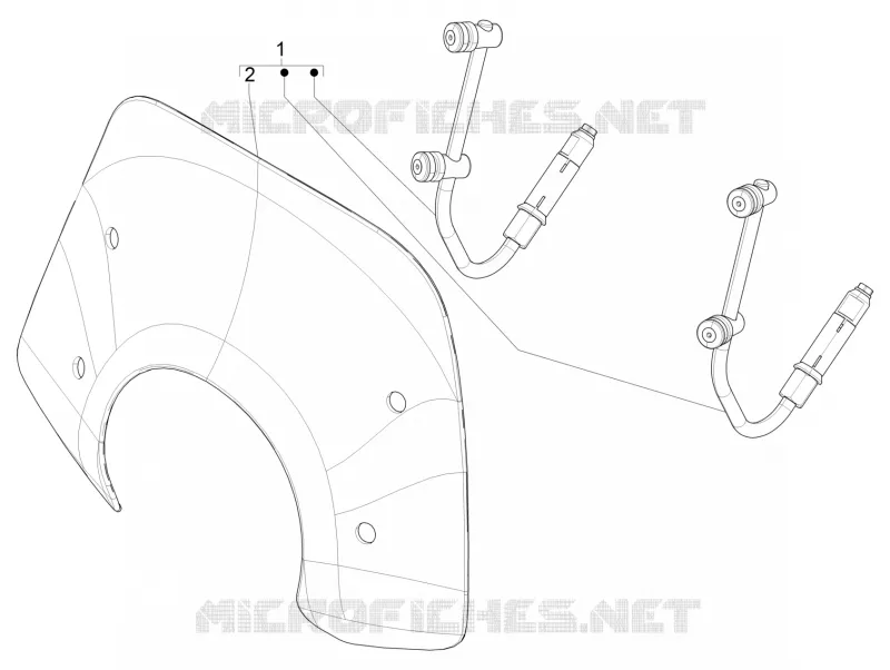 Pare-brise - Glaces VESPA VESPA-SCOOTER 125 PRIMAVERA 2022  Primavera 125 4T 3V ie Euro 5 ABS