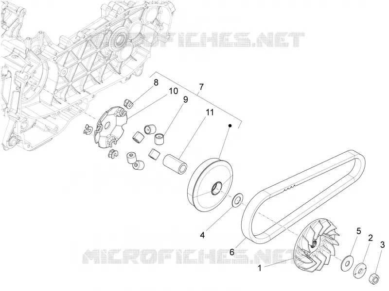 Poulie motrice VESPA VESPA-SCOOTER 125 PRIMAVERA 2021  Primavera 125 4T 3V ie Euro 5 ABS