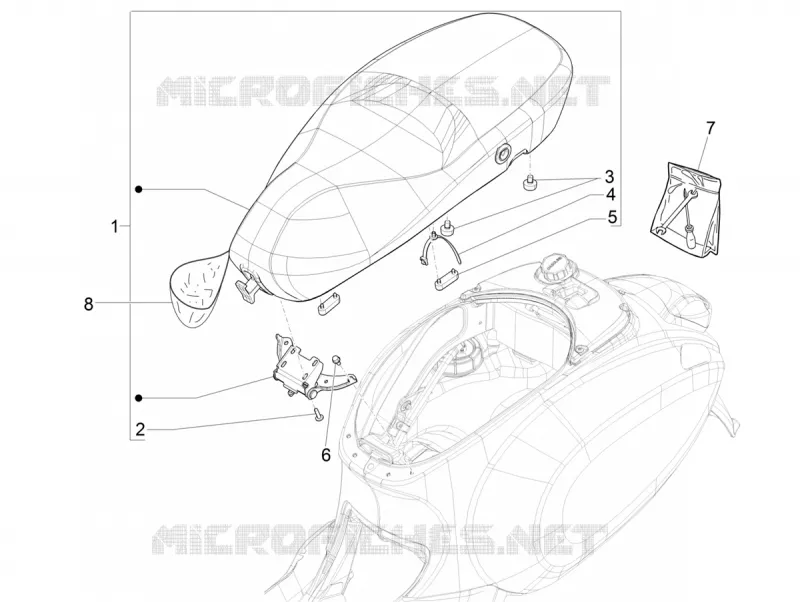 Selle/sieges VESPA VESPA-SCOOTER 125 PRIMAVERA 2023  Primavera 125 4T 3V ie Euro 5 ABS
