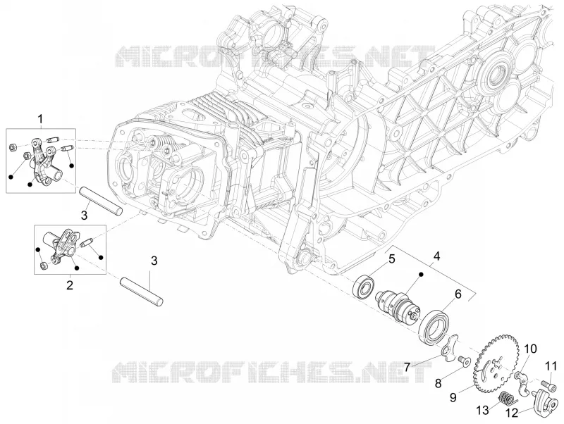 Groupe support balanciers VESPA VESPA-SCOOTER 150 PRIMAVERA 2021  Primavera 150 75° Anniversario Euro 4 / Euro 5