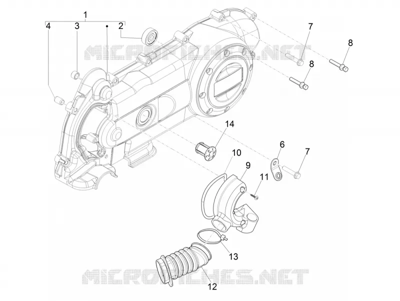 Couvercle carter - Refoidissement carter VESPA VESPA-SCOOTER 50 PRIMAVERA 2021  Primavera 50 25 km/h Euro 5