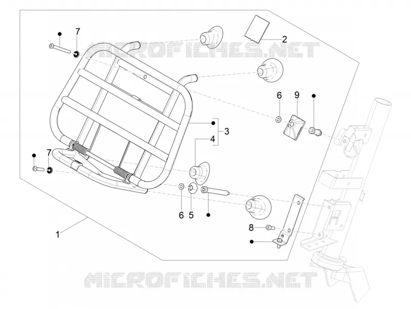 Porte-bagages avant VESPA VESPA-SCOOTER 50 PRIMAVERA 2020  Primavera 50 25 km/h Euro 5