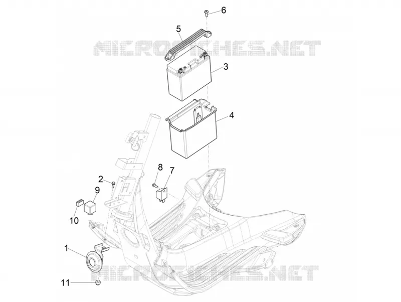 Relais - Batterie - Avertisseur sonore VESPA VESPA-SCOOTER 50 PRIMAVERA 2021  Primavera 50 25 km/h Euro 5