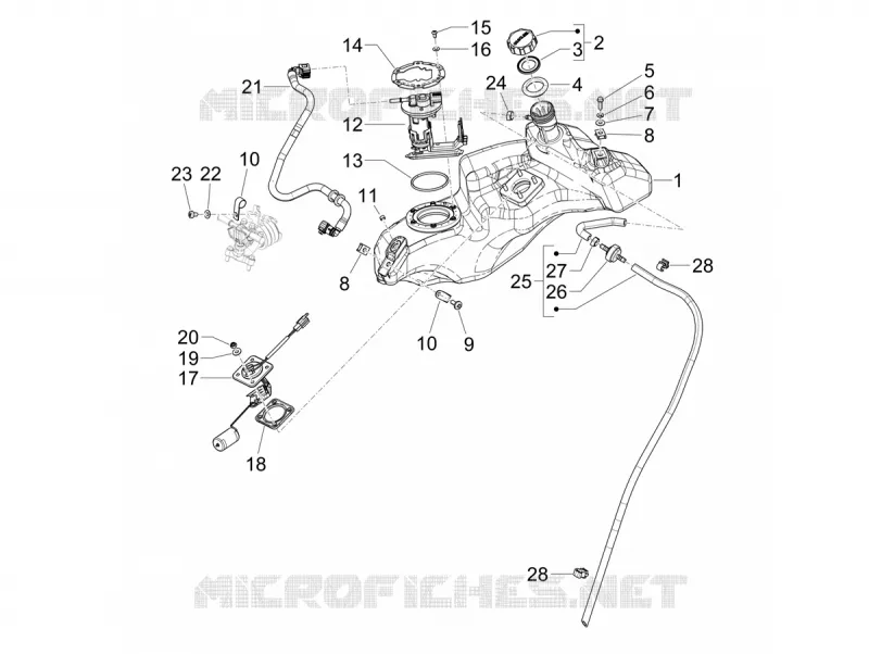 Réservoir VESPA VESPA-SCOOTER 50 PRIMAVERA 2020  Primavera 50 25 km/h Euro 5