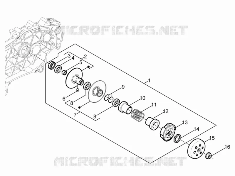 Poulie entrainee VESPA VESPA-SCOOTER 50 PRIMAVERA 2020  Primavera 50 Euro 4