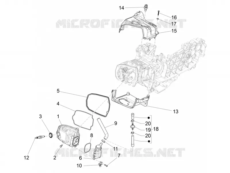 Couvercle culasse VESPA VESPA-SCOOTER 125 SPRINT 2022  Sprint 125 4T 3V Euro 5