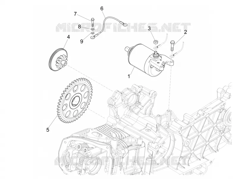 Démarrage - Démarrage électrique VESPA VESPA-SCOOTER 125 SPRINT 2021  Sprint 125 4T 3V ie Euro 5 ABS
