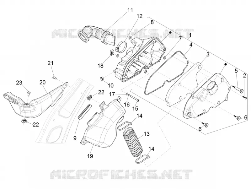 Filtre à air VESPA VESPA-SCOOTER 125 SPRINT 2021  Sprint 125 4T 3V ie Euro 5 ABS