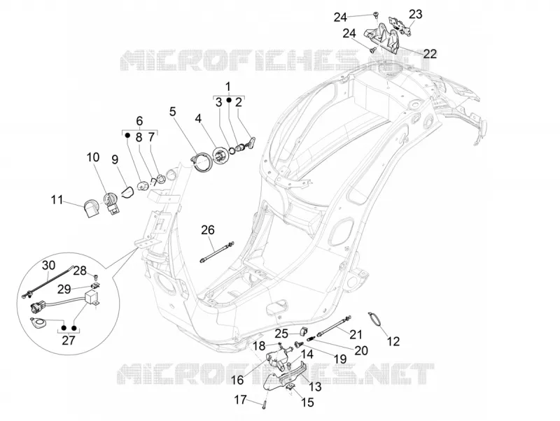 SERRURES VESPA VESPA-SCOOTER 125 SPRINT 2021  Sprint 125 4T 3V ie Euro 5 ABS