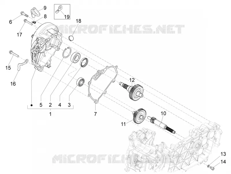 Ensemble réducteur VESPA VESPA-SCOOTER 150 SPRINT 2021  Sprint 150 4T 3V iGet Euro 5 ABS