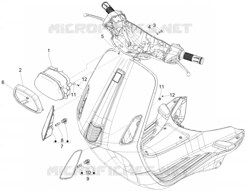 PHARE - CLIGNOTANTS AVANT VESPA VESPA-SCOOTER 150 SPRINT 2020  Sprint 150 Sport Euro 5 ABS