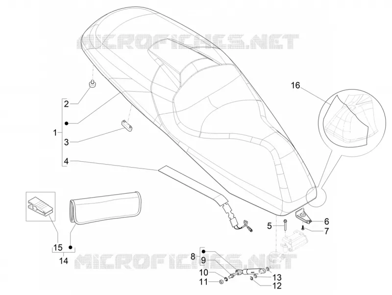 Selle/sieges PIAGGIO PIAGGIO-SCOOTER 530 MP3 2022  MP3 530 HPE RST Exclusive E5