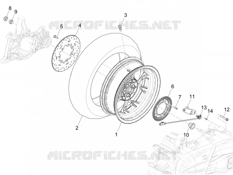 ROUE ARRIERE PIAGGIO PIAGGIO-SCOOTER 530 MP3 2024  MP3 MAXI 530 HPE E5+ Exclusive