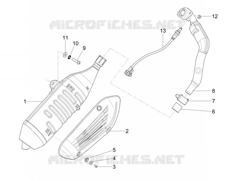 ECHAPPEMENT VESPA VESPA-SCOOTER 125 GTS 2023  Vespa GTS 125 ABS E5 Super - Super Sport - Super Tech
