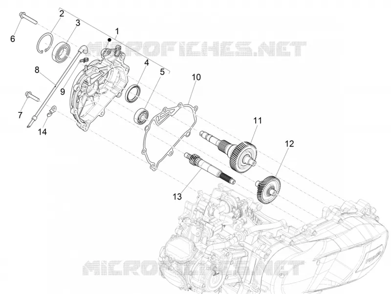 Ensemble réducteur VESPA VESPA-SCOOTER 125 GTS 2023  Vespa GTS 125 ABS E5 Super - Super Sport - Super Tech
