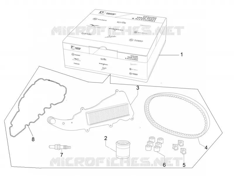 Kit d'entretien VESPA VESPA-SCOOTER 125 GTS 2024  Vespa GTS 125 ABS E5 Super - Super Sport - Super Tech