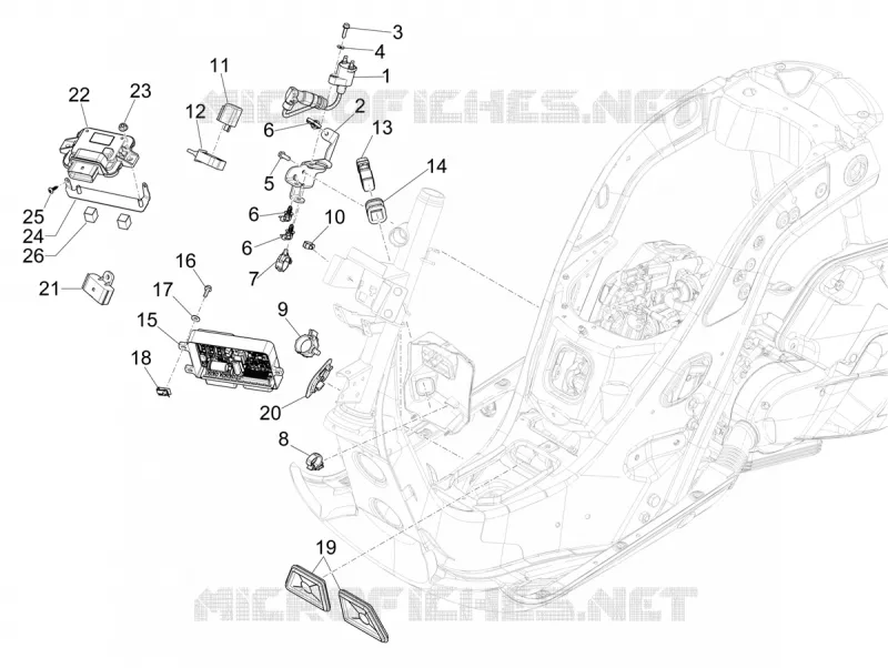 Régulateurs de tension - Centrales electroniques - Bobine H.T. VESPA VESPA-SCOOTER 125 GTS 2025  Vespa GTS 125 E5+ Super Tech