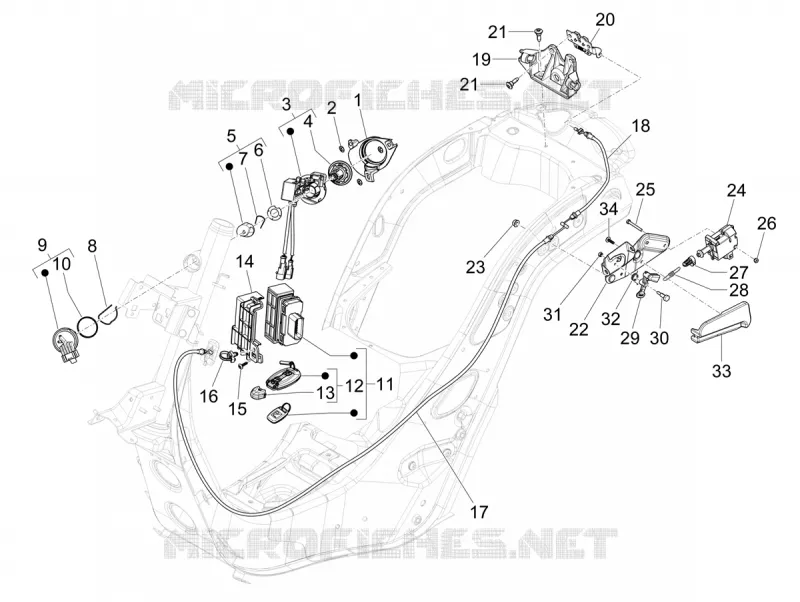 SERRURES VESPA VESPA-SCOOTER 300 GTS 2024  Vespa GTS 300 ABS E5 Super - Super Sport - Super Tech