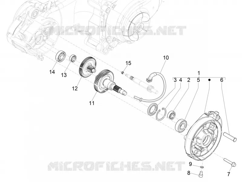 Ensemble réducteur VESPA VESPA-SCOOTER 50 PRIMAVERA 2022  Primavera 50 4T 3V Euro 5