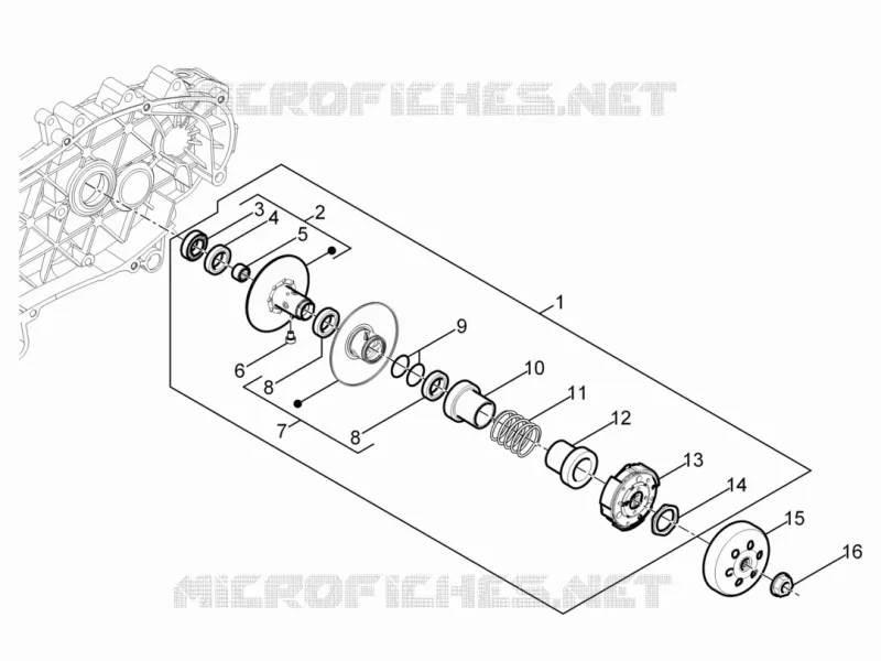 Poulie entrainee VESPA VESPA-SCOOTER 50 PRIMAVERA 2021  Primavera 50 4T 3V Euro 5