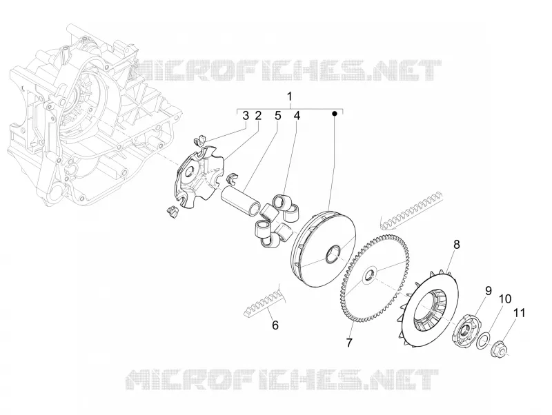 Poulie motrice VESPA VESPA-SCOOTER 50 PRIMAVERA 2023  Primavera 50 4T 3V Euro 5