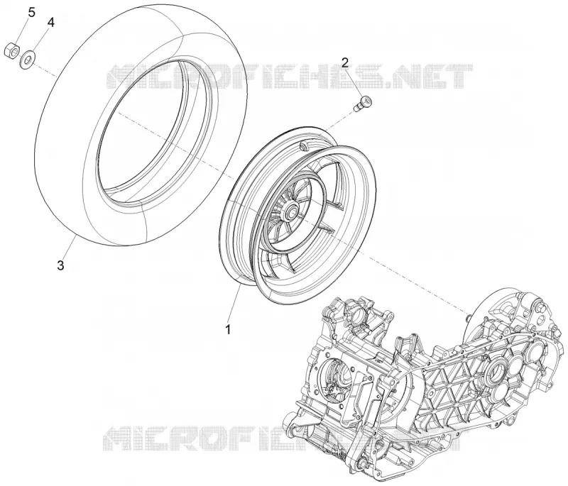 ROUE ARRIERE VESPA VESPA-SCOOTER 50 PRIMAVERA 2020  Primavera 50 4T 3V Euro 5