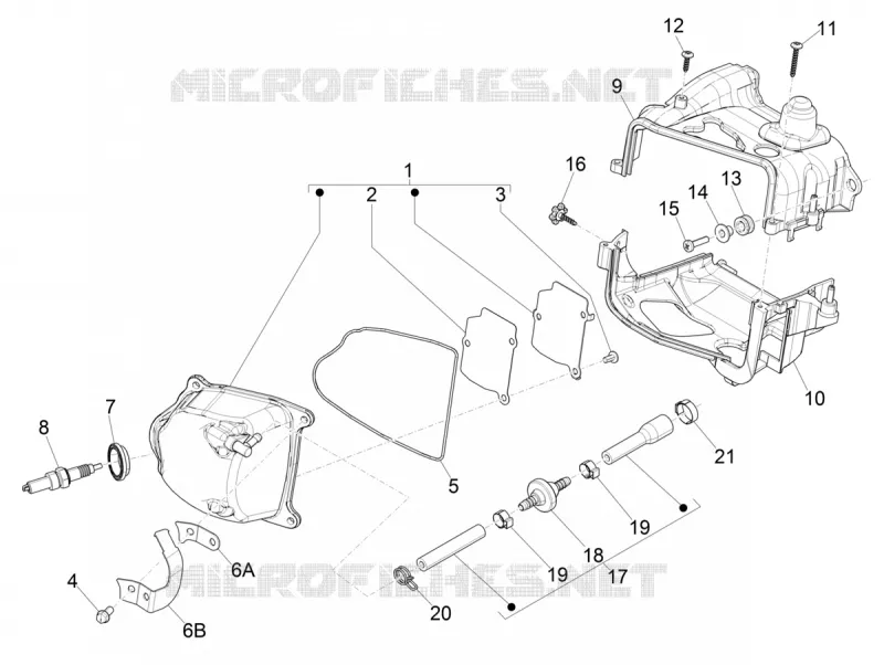 Couvercle culasse VESPA VESPA-SCOOTER 50 PRIMAVERA 2023  Vespa Primavera 50 4T 3V ie ABS E5 Mickey Mouse