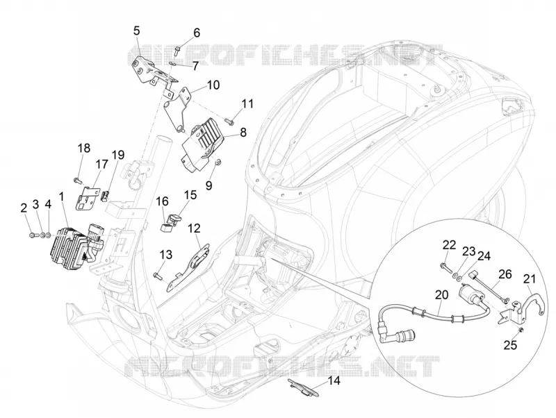 Régulateurs de tension - Centrales electroniques - Bobine H.T. VESPA VESPA-SCOOTER 50 PRIMAVERA 2023  Vespa Primavera 50 4T 3V ie ABS E5 Mickey Mouse