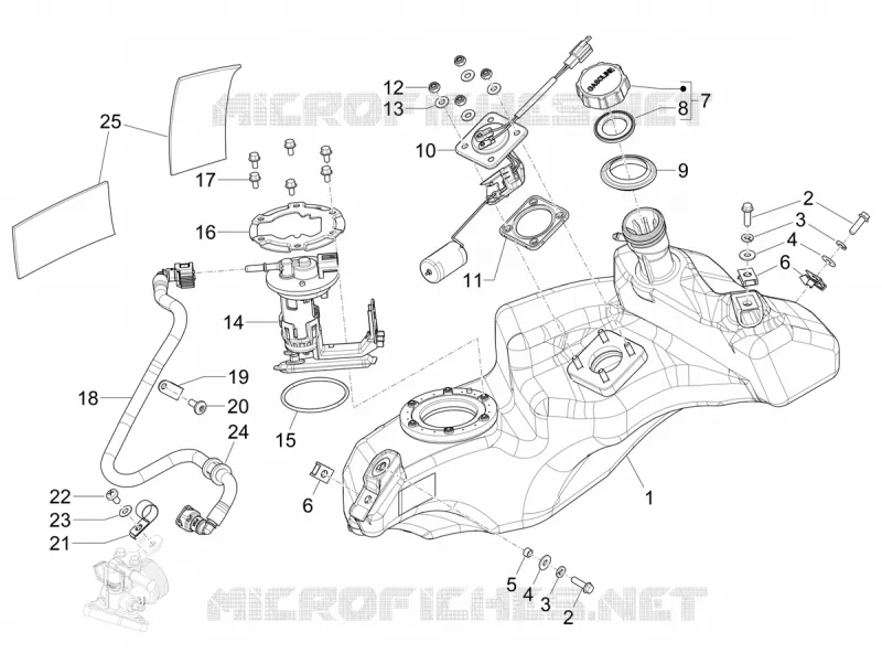 Réservoir VESPA VESPA-SCOOTER 50 PRIMAVERA 2024  Vespa Primavera 50 TECH E5