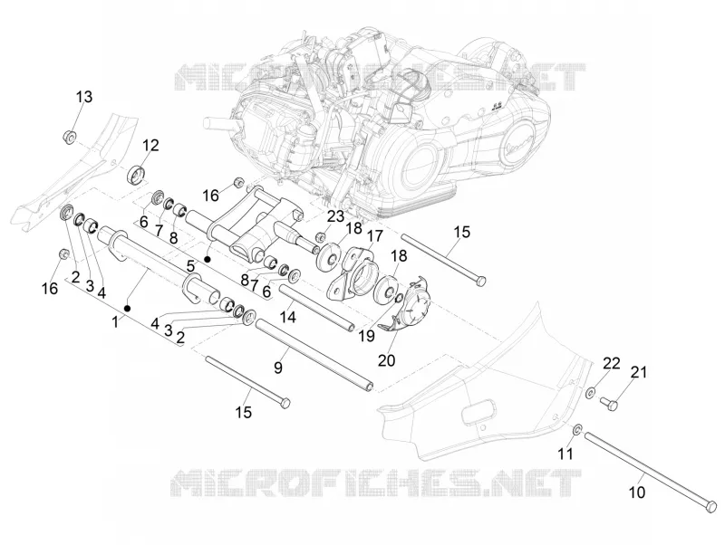 Bras oscillant VESPA VESPA-SCOOTER 125 PRIMAVERA 2023  Vespa Primavera 125 4T 3V ie ABS E5 Mickey Mouse