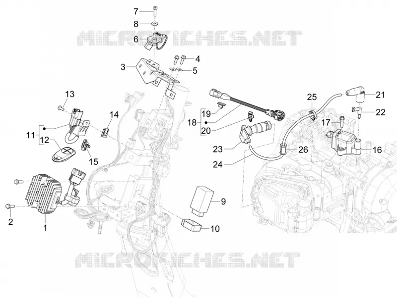 Régulateurs de tension - Centrales electroniques - Bobine H.T. VESPA VESPA-SCOOTER 125 PRIMAVERA 2024  Vespa Primavera 125 Batik E5+